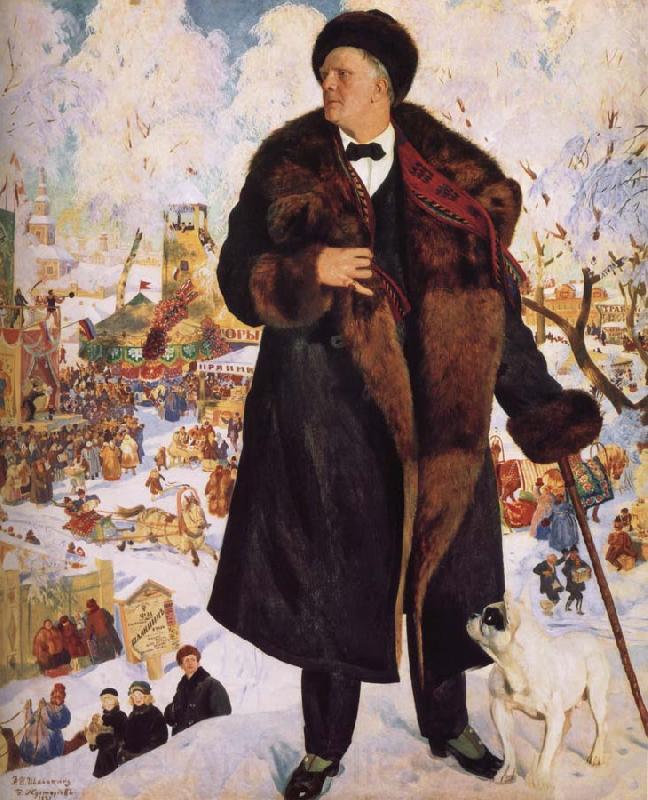 Boris Kustodiev Portrait of Fyodor Chaliapin Spain oil painting art